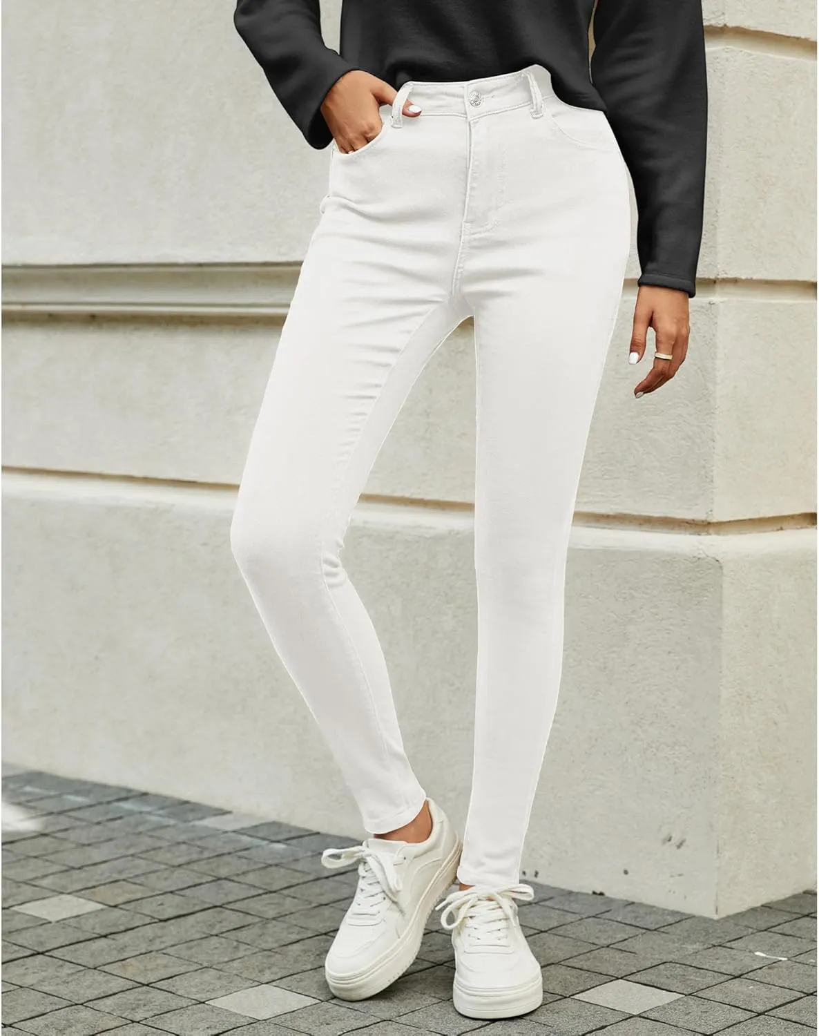 Vetinee Skinny Jeans for Women High Waisted Slim Fit Trendy Classic Stretchy Denim Pants Jean Leggings Jeggings Pockets