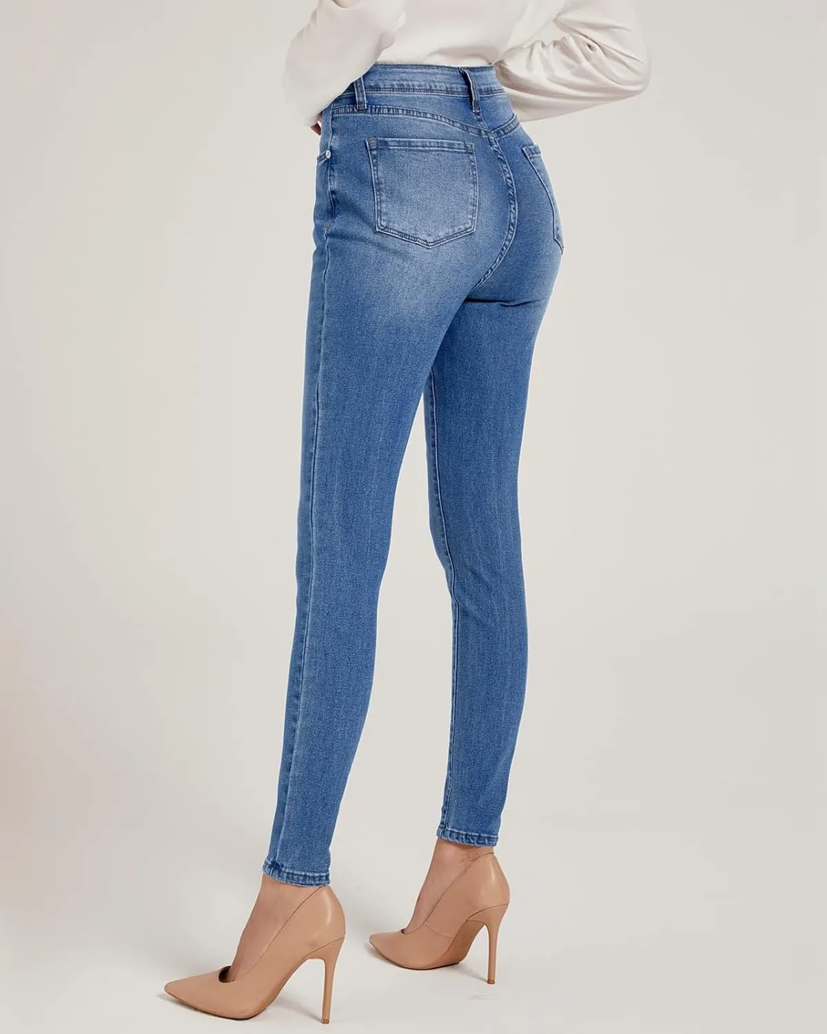 Vetinee Skinny Jeans for Women High Waisted Slim Fit Trendy Classic Stretchy Denim Pants Jean Leggings Jeggings Pockets