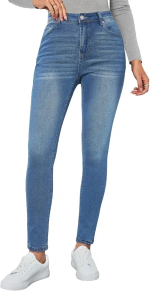 Vetinee Skinny Jeans for Women High Waisted Slim Fit Trendy Classic Stretchy Denim Pants Jean Leggings Jeggings Pockets