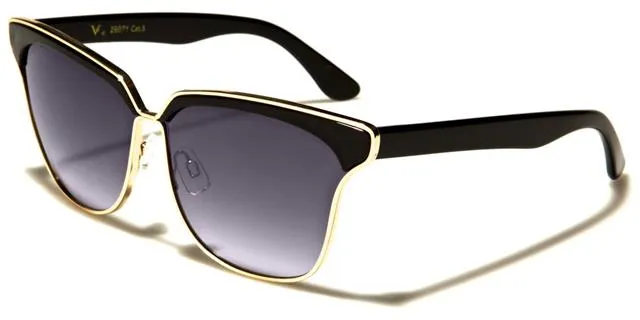 VG Designer Inspired Cat Eye Big Half Rim Sunglasses for women