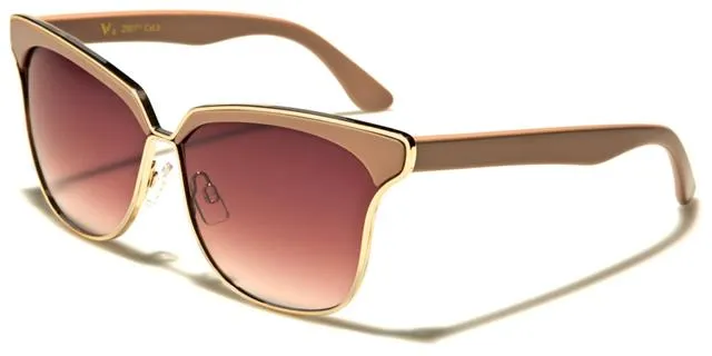 VG Designer Inspired Cat Eye Big Half Rim Sunglasses for women