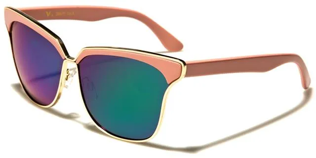 VG Designer Inspired Cat Eye Big Half Rim Sunglasses for women