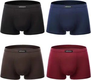 wirarpa Men's Breathable Modal Microfiber Trunks Underwear Covered Band Multipack