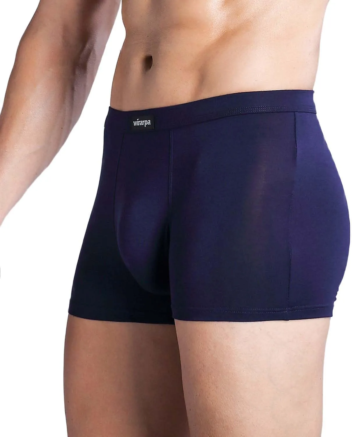 wirarpa Men's Breathable Modal Microfiber Trunks Underwear Covered Band Multipack