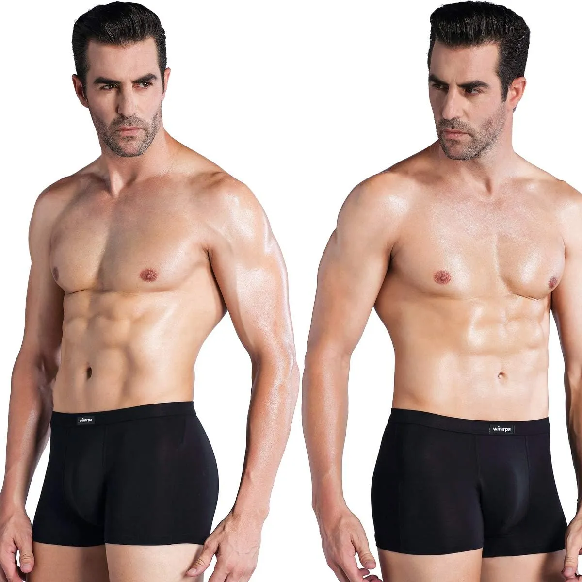 wirarpa Men's Breathable Modal Microfiber Trunks Underwear Covered Band Multipack