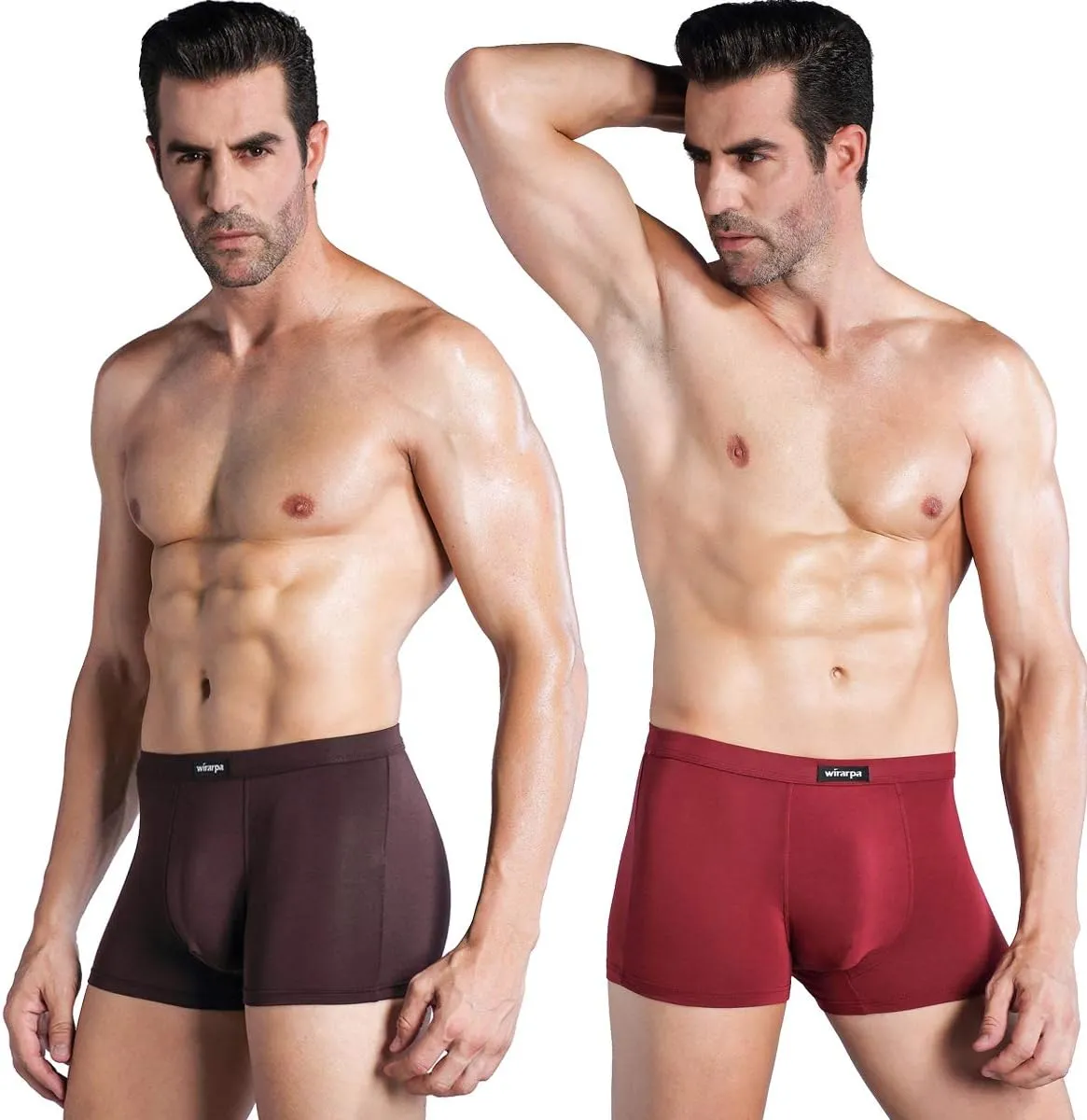 wirarpa Men's Breathable Modal Microfiber Trunks Underwear Covered Band Multipack
