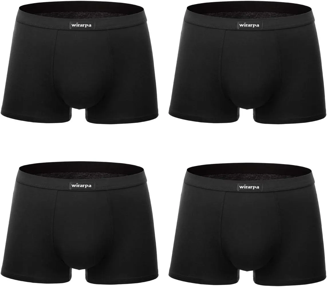 wirarpa Men's Breathable Modal Microfiber Trunks Underwear Covered Band Multipack