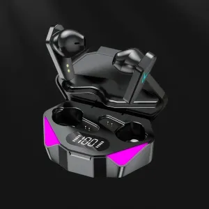 Wireless Bluetooth Earbuds with Gamer Display & Mic