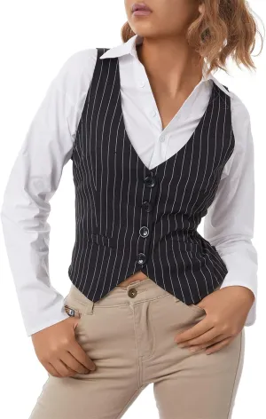 Women Crochet Knit Vest Solid Hollow Out Button Down V Neck Sleeveless Crop Top Vintage Casual Versatile Streetwear
