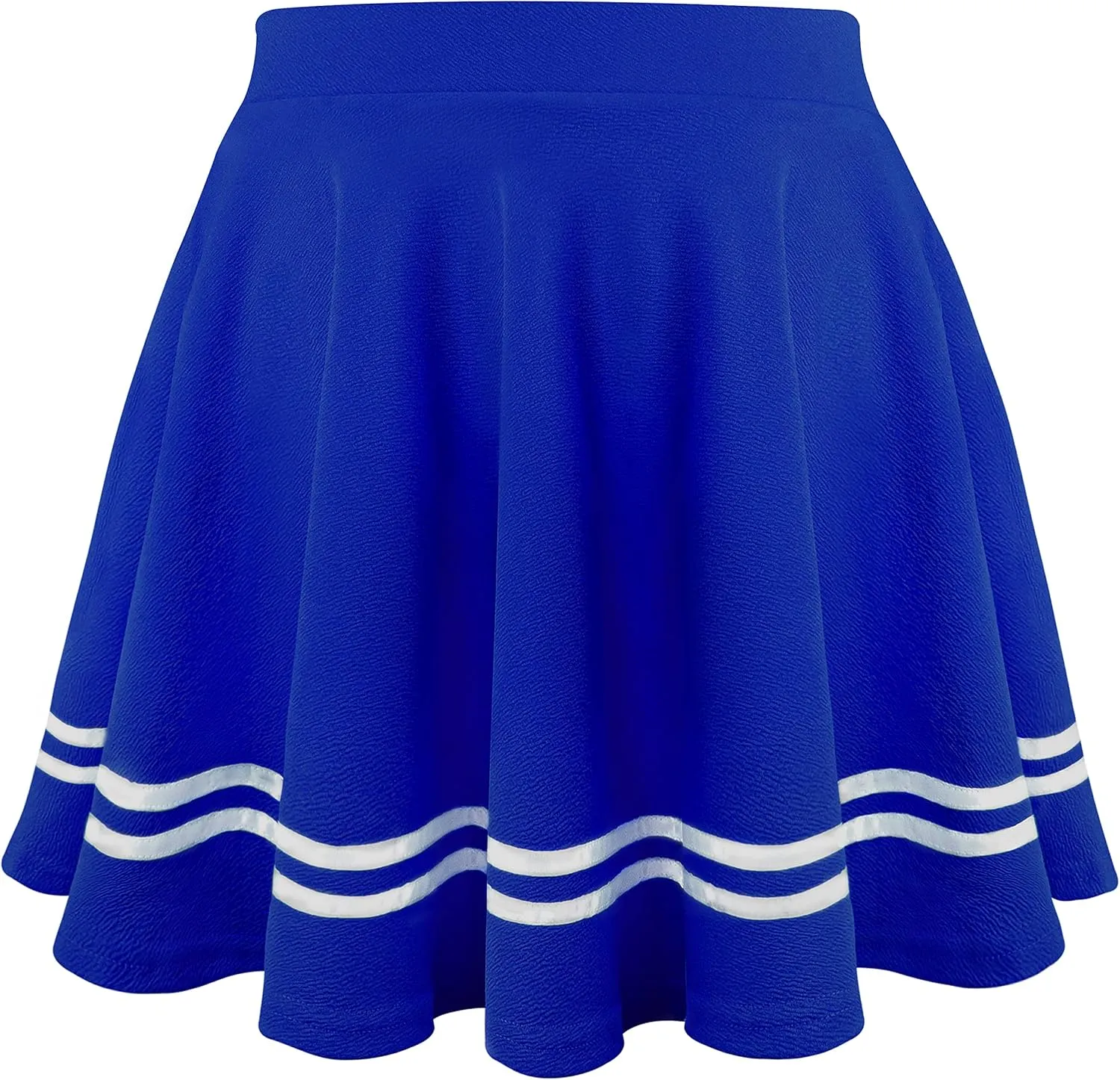 Women's Basic Versatile Stretchy Flared Pleated Mini Short Skater Skirt with Lining Shorts