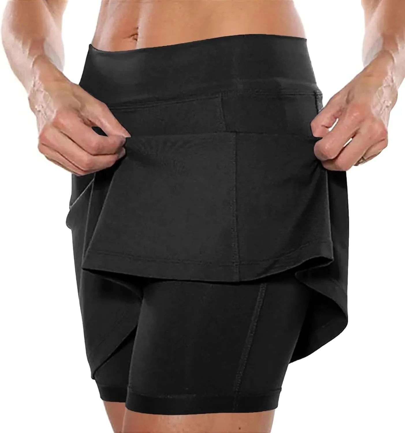 Women's Basic Versatile Stretchy Solid Flared Casual Mini Skort 2025, S-5XL