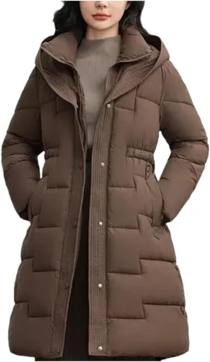 Women's Down Cotton Jacket Korean Version Versatile Cotton Padded Outerwear Slim Winter Parka Coat