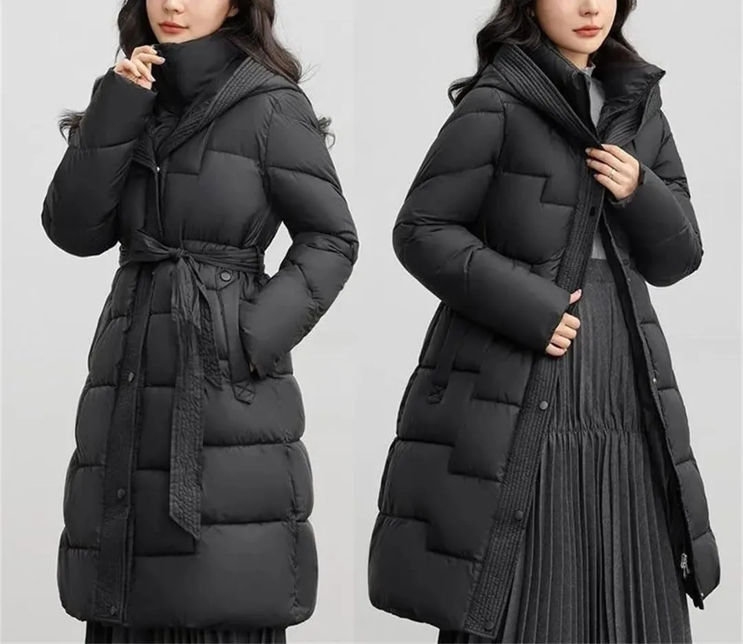 Women's Down Cotton Jacket Korean Version Versatile Cotton Padded Outerwear Slim Winter Parka Coat