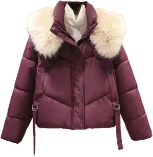 Women's Winter Parka Coat Versatile Cotton Padded Outerwear Fashion Elegant Down Cotton Jacket