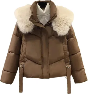 Women's Winter Parka Coat Versatile Cotton Padded Outerwear Fashion Elegant Down Cotton Jacket