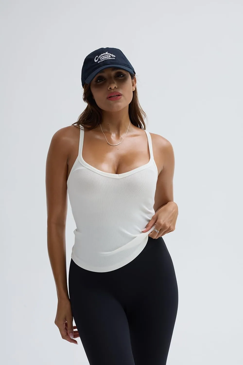 Workout Tops for Women Casual Racerback Basic Tank 2025 Summer Camisole V Neck Slim Fit Ribbed Sleeveless Top