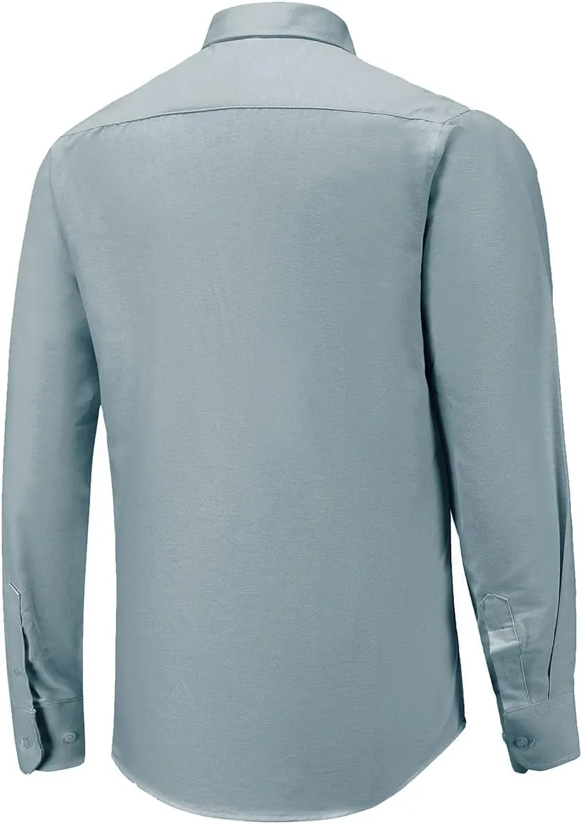 Wrinkle Free Dress Shirts for Men Button Down No Iron Long Sleeve Dress Shirt