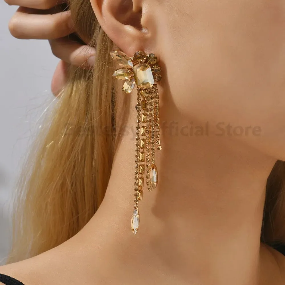 Ximena Long Tassel Earrings