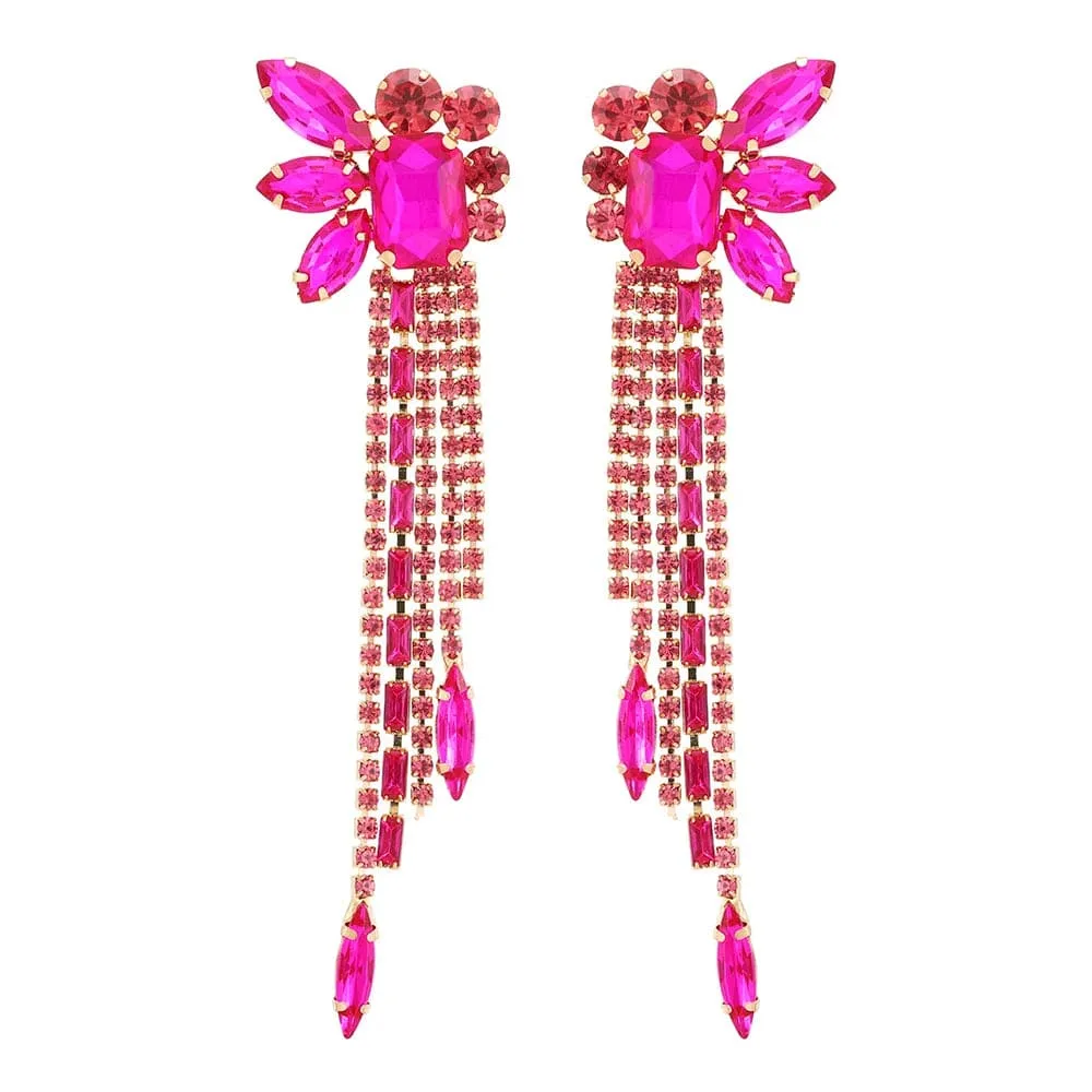 Ximena Long Tassel Earrings