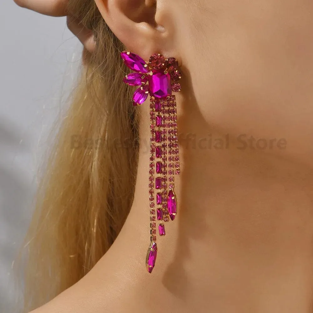 Ximena Long Tassel Earrings